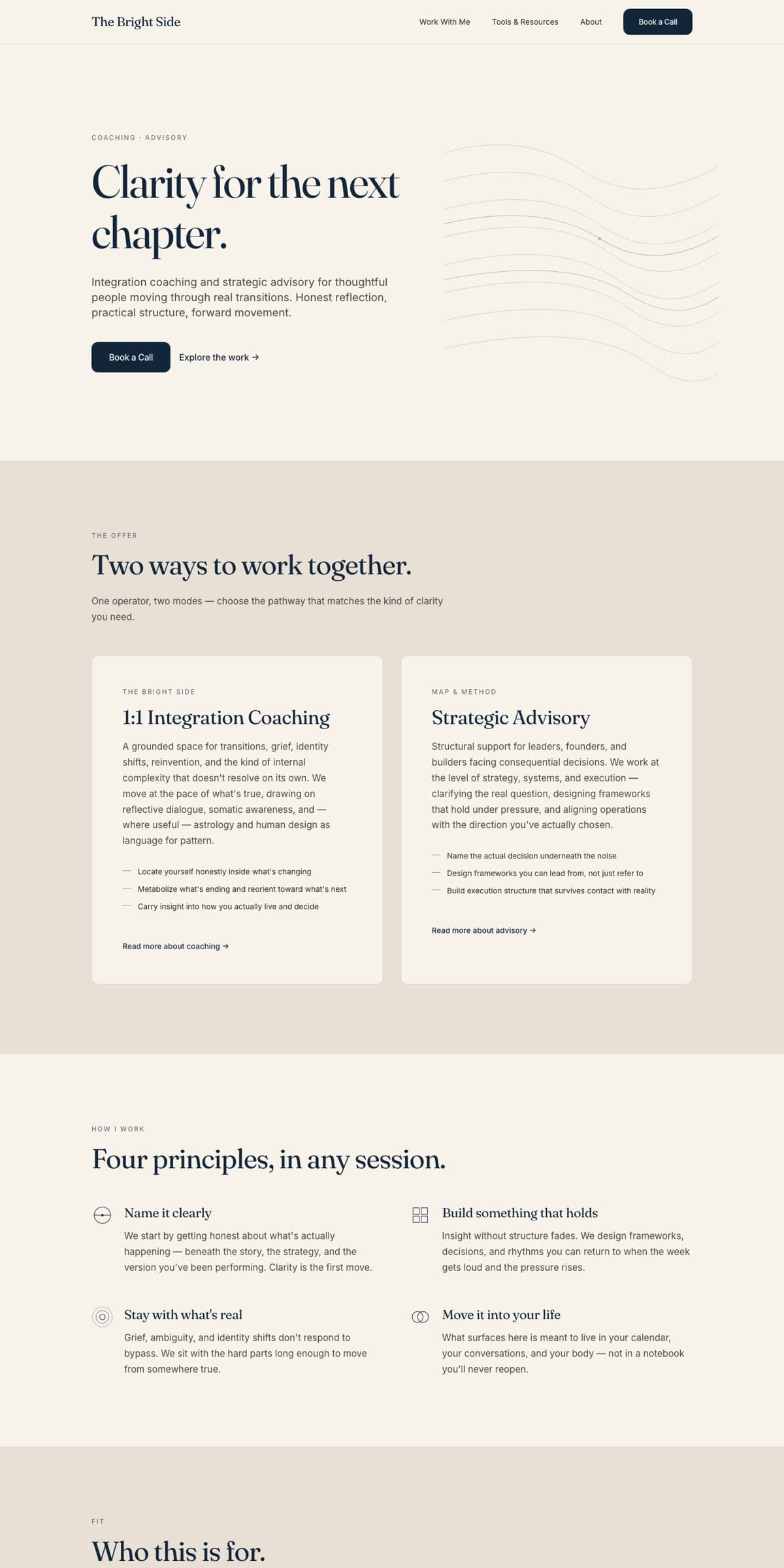 The Bright Side website, built by Implementr