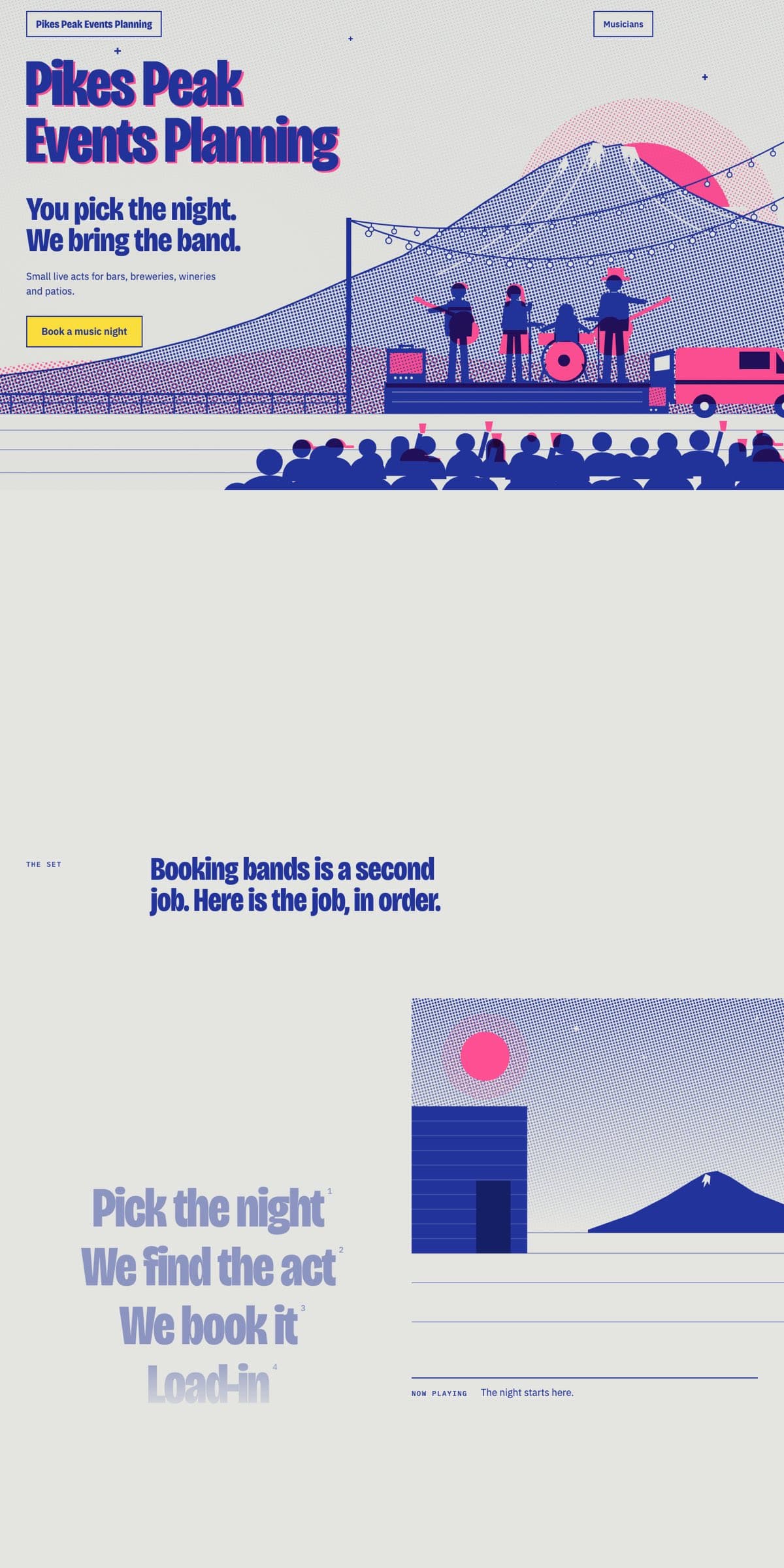 Pikes Peak Events Planning website, built by Implementr