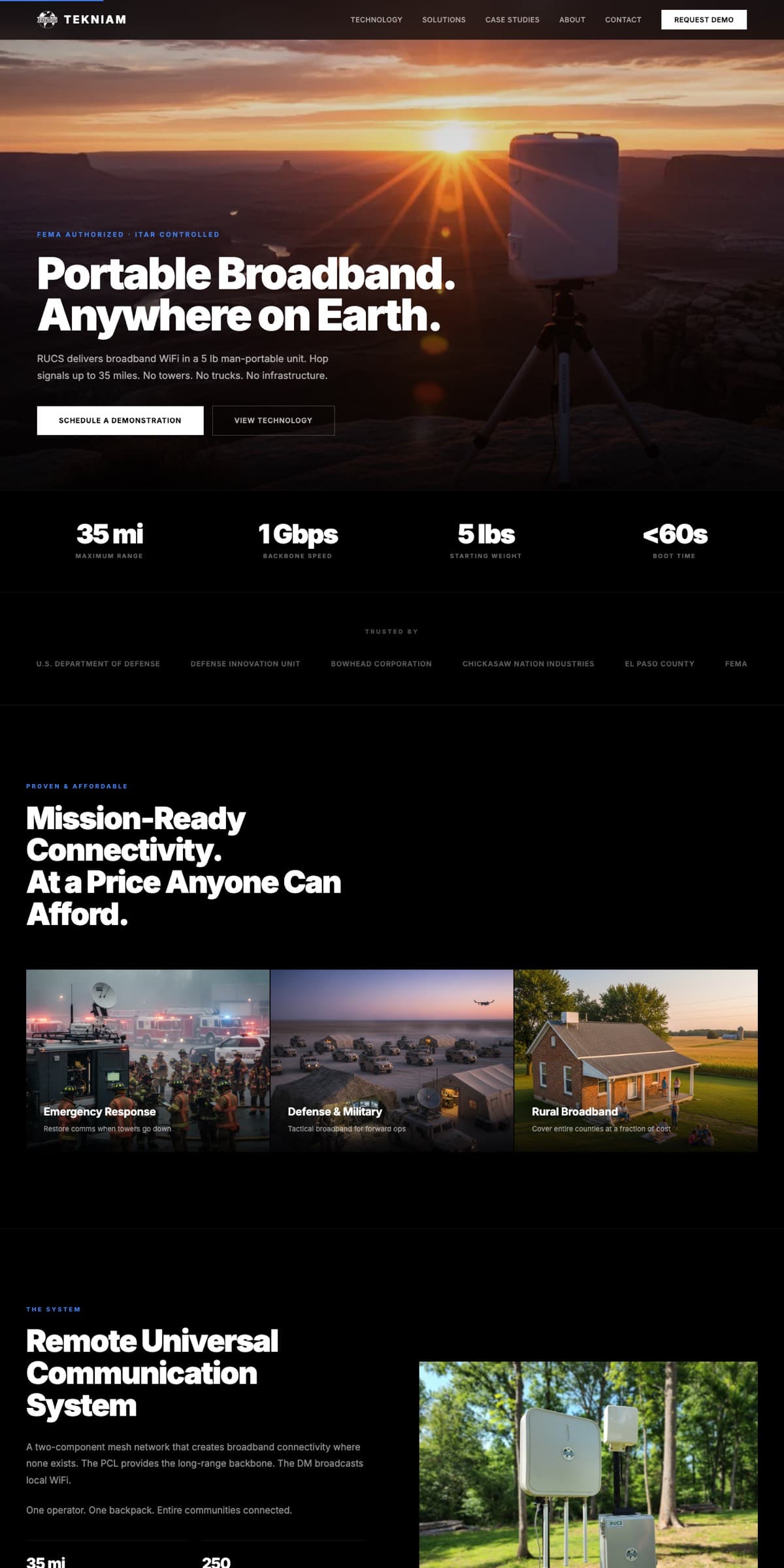 Tekniam website, built by Implementr